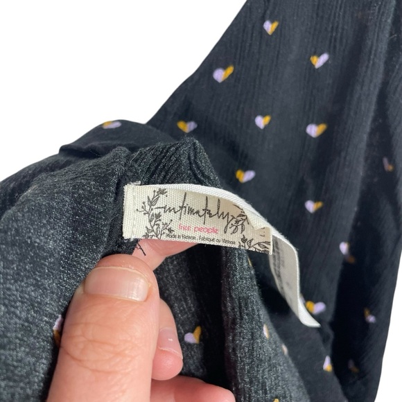 Free People Intimately Riviera Romance Cami in Black Multi Size L - Picture 10 of 13